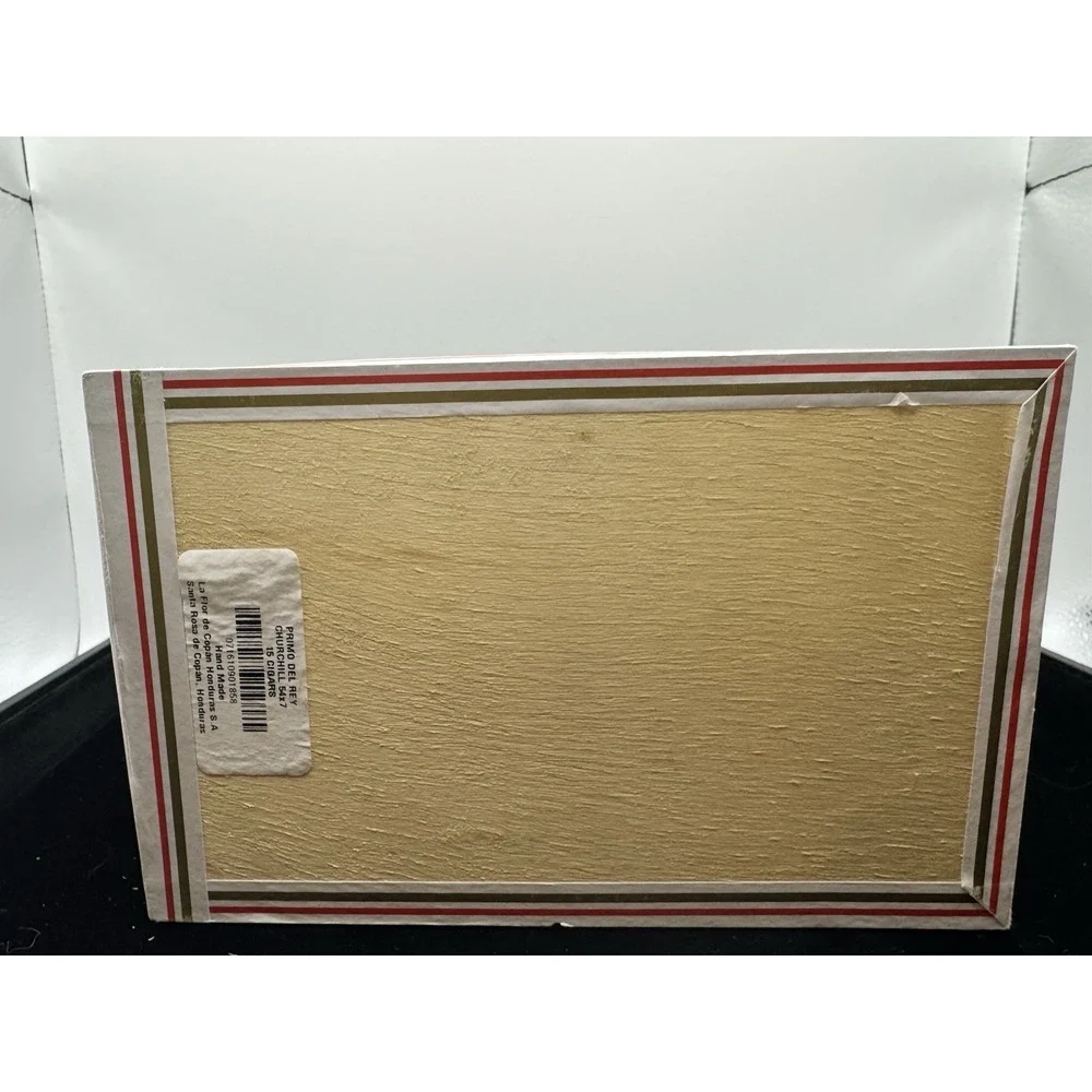 Primo del Rey Cigar Box Empty Wooden Humidor Style Box 15 Churchill Decor Storag